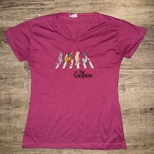 The Galapagos Embroidered Wildlife T-shirt Women's Small Made In Ecuador